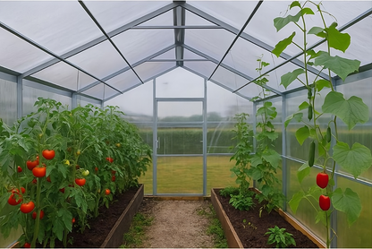 Vertex Gewächshaus Satteldach - 6 mm Polycarbonat