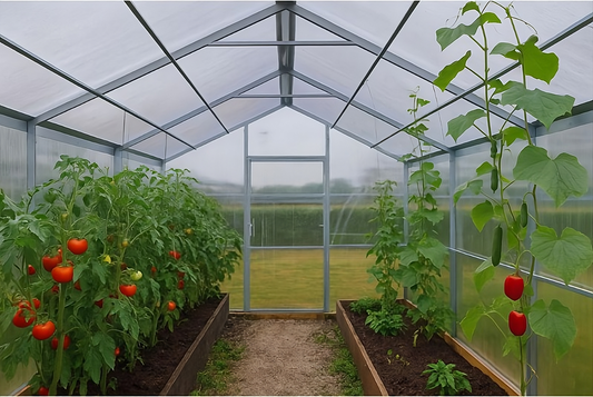 Vertex Gewächshaus Satteldach - 6 mm Polycarbonat